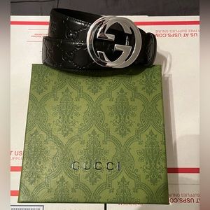 Men’s Gucci Signature Belt Sz.85